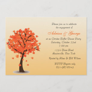 Autumn Tree Invitation