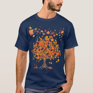 Autumn Tree Leaves Nature Forest Fall 66 T-Shirt
