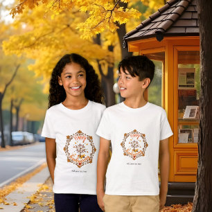 Autumn Tree Mandala Fall Foliage & Thanksgiving T-Shirt