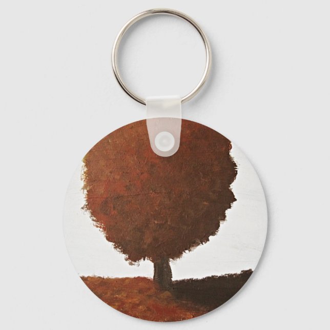 Autumn Tree Painting Keychain (Front)