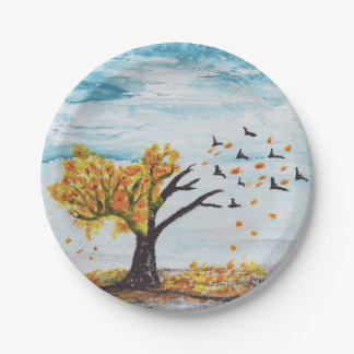 Autumn Tree paper plate