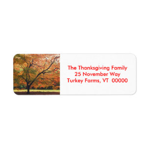 Autumn Tree Photo Return Address Labels Sticker