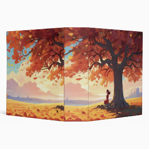 Autumn Tree Prayer Girl  Binder