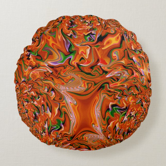 Autumn tree..... round pillow (Front)