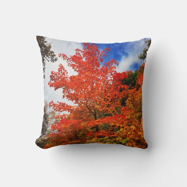 Autumn tree throw pillow (Front)