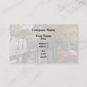 Autumn Trees and Picket Fence Business Card
