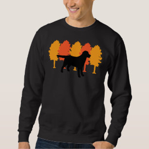 Autumn Trees Black Labrador Silhouette Sweatshirt
