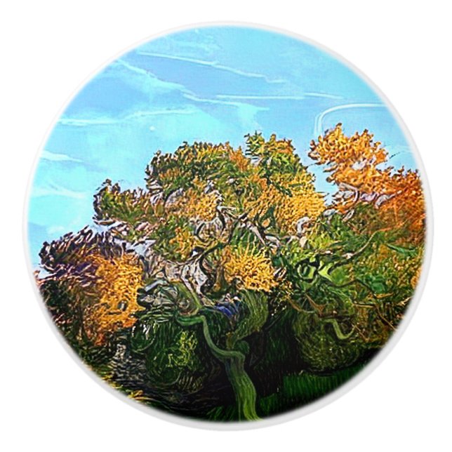AUTUMN TREES CERAMIC KNOB (Front)