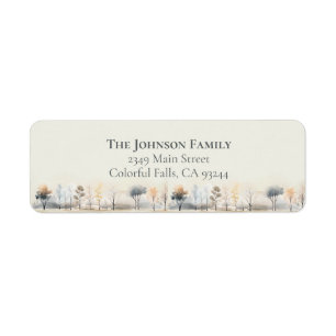 Autumn Trees Fall Landscape Return Address 