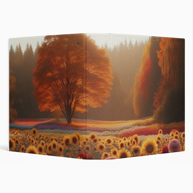 Autumn trees/field with mums binder (Background)