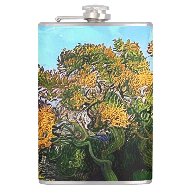 AUTUMN TREES HIP FLASK (Front)