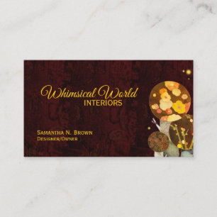 Autumn Trees Interior Designer Business Card