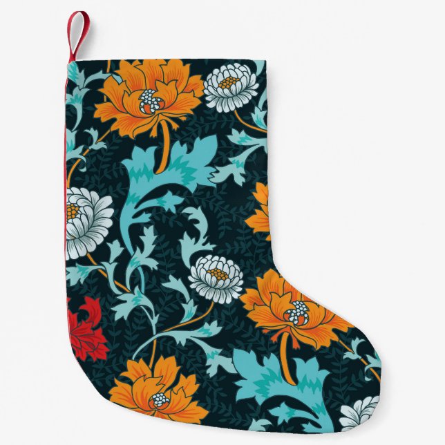 Autumn Trees Maple: Vintage Seamless Small Christmas Stocking (Front)