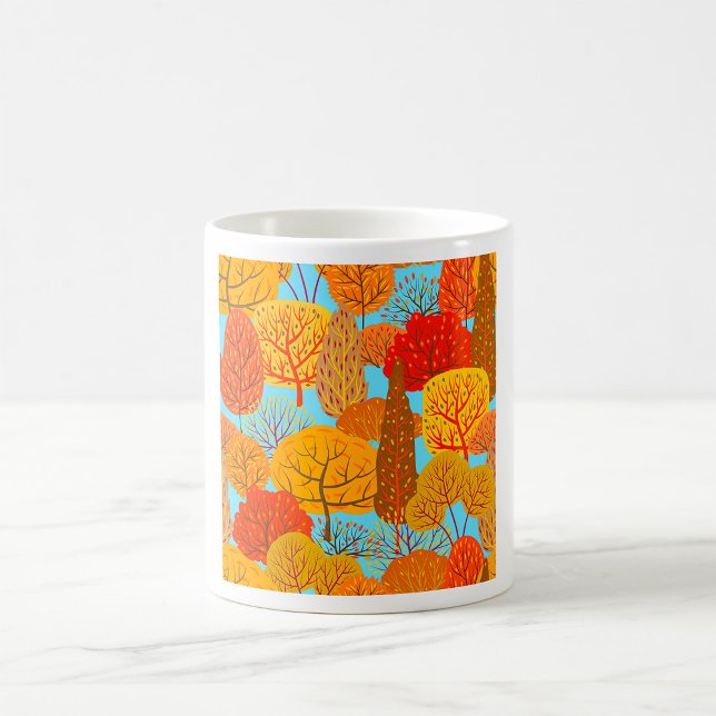 Autumn Trees Pattern Fall Foliage  Coffee Mug (Creator Uploaded)