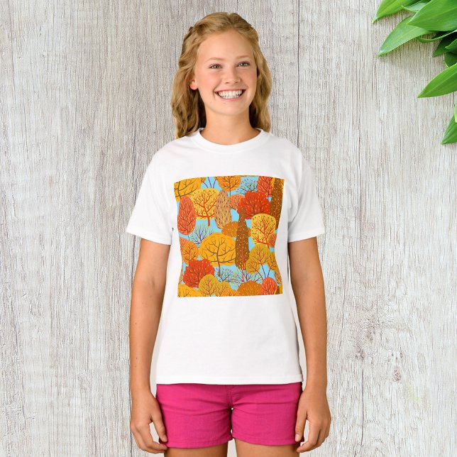 Autumn Trees Pattern Fall Foliage  T-Shirt (Creator Uploaded)