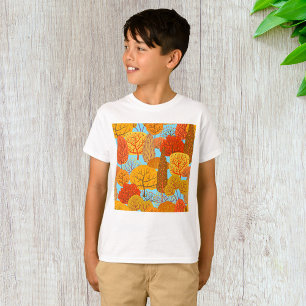 Autumn Trees Pattern Fall Foliage  T-Shirt