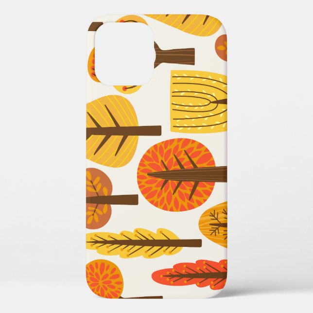 Autumn trees, seamless pattern. Case-Mate iPhone case (Back)