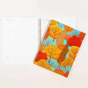 Autumn Trees Spiral Planner