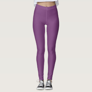 Autumn Trend Colour Plum Purple Solid Leggings