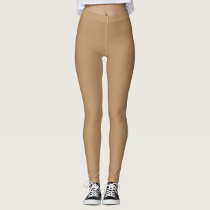 Autumn Trend Colour Warm Beige Solid Leggings