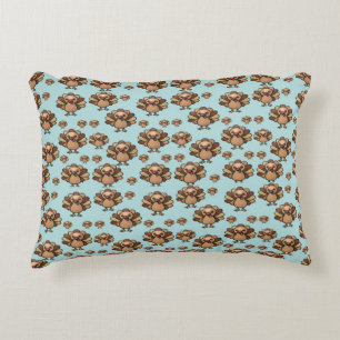 Autumn Turkey Pattern Pillow – Festive Thanksgivin