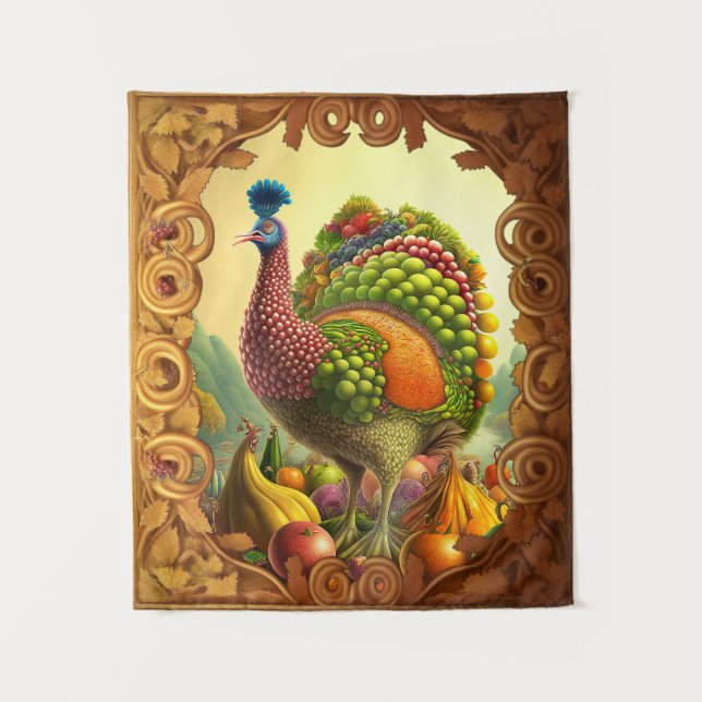 Autumn Turkey Tapestry (Front)