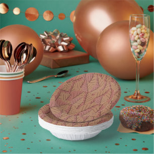 Autumn Twig Paper Plate