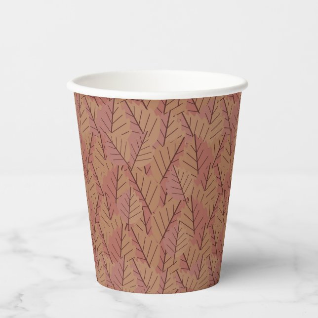 Autumn Twig Square   Paper Cups (Front)