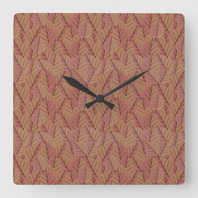 Autumn Twig  Square Wall Clock (Front)