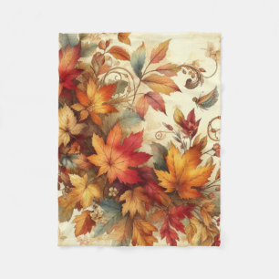 Autumn Type Of Design  Fleece Blanket