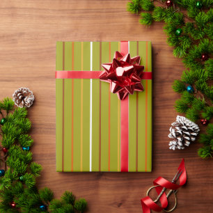Autumn Vertical Colored Striped Wrapping Paper