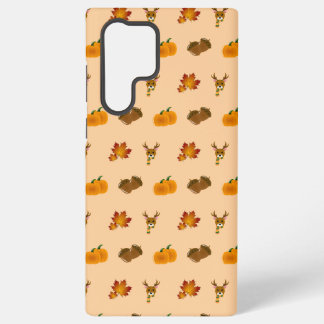 Autumn Vibes Deer Maple Leaves Pumpkin Acorns Samsung Galaxy Case