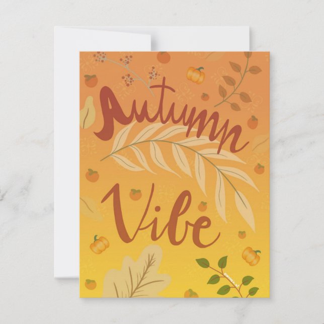 Autumn Vibes Holiday Card (Front)