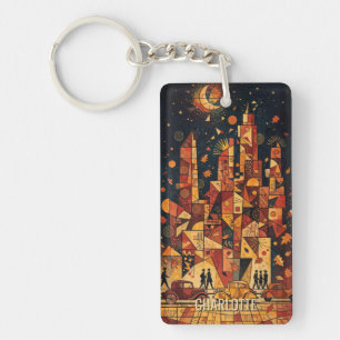 Autumn Vibes In The Big City Keychain