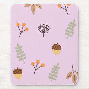Autumn Vibes Leaf Pattern Art Mouse Pad