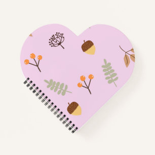 Autumn Vibes Leaf Pattern Art Notebook