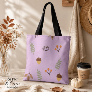 Autumn Vibes Leaf Pattern Art Tote Bag