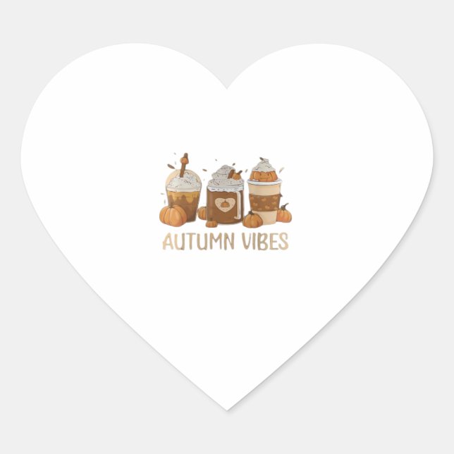AUTUMN VIBES Oversized T-Shirt.png Heart Sticker (Front)