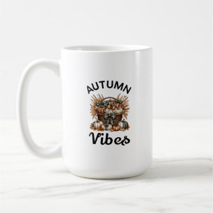 Autumn vibes pumpkin  basket coffee mug