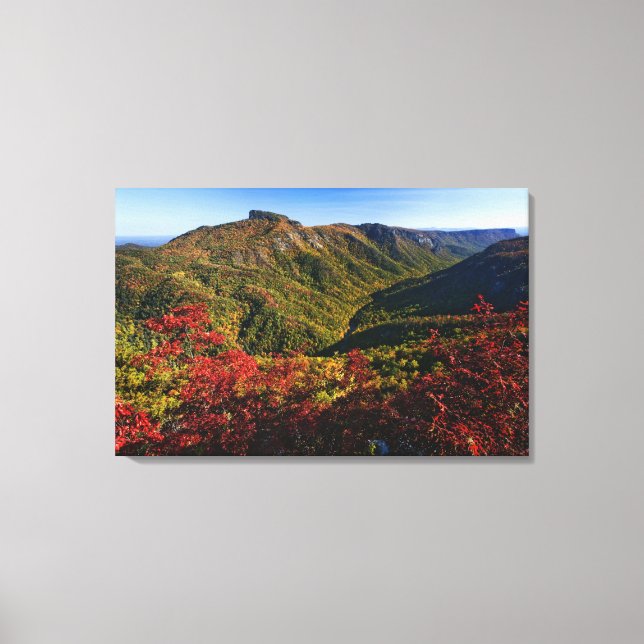 Autumn view of Linville Gorge often called the Canvas Print (Front)