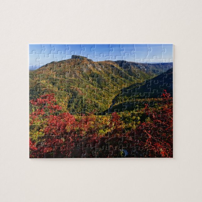 Autumn view of Linville Gorge often called the Jigsaw Puzzle (Horizontal)