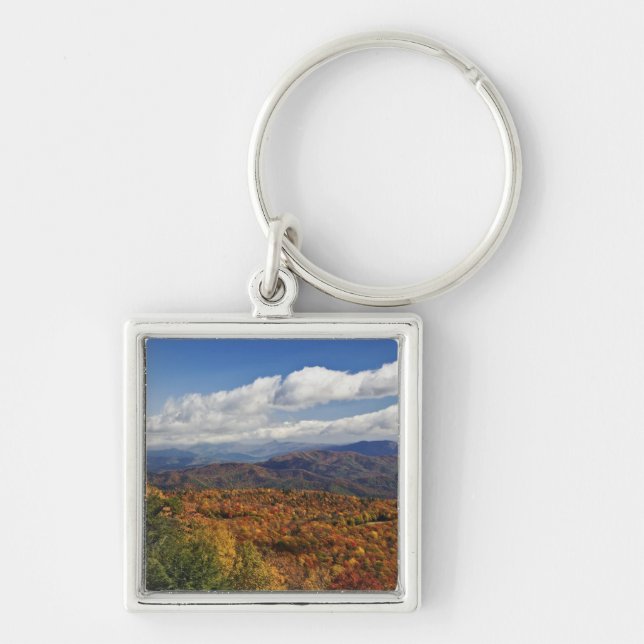 Autumn view of Southern Appalachian Mountains Keychain (Front)