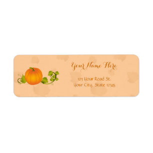 Autumn Vine Pumpkin with Customizable Text