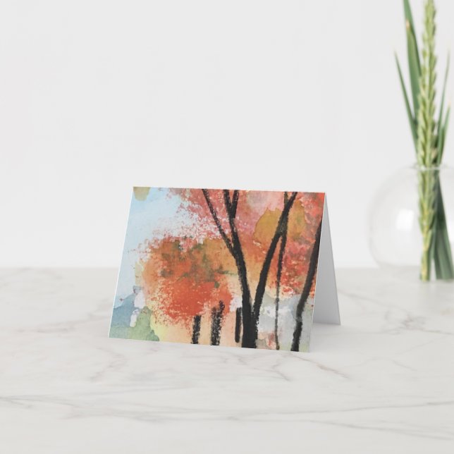 Autumn Watercolor Card (Front)
