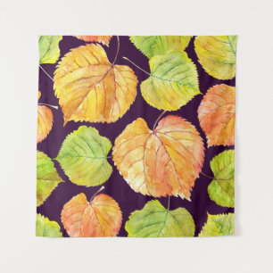 Autumn watercolor florals, seamless pattern. tapestry