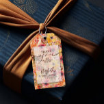Autumn Watercolor Flowers Bridal Shower Favour Gift Tags<br><div class="desc">A collage of elegant watercolor autumn flowers and fall greenery accent these party favour gift tags with your personalized thank you in chic lettering - perfect for bridal showers,  birthdays or any special occasion. MATCHING items in our store.</div>
