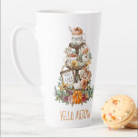 Autumn Watercolor Pumpkins Latte Mug<br><div class="desc">A cute watercolor tiered tray loaded with pumpkins and coffee mugs with spice sticks,  with pine needles and fall flowers. When the weather turns cold and autumn is here,  this extra large latte mug is ready for those spiced pumpkin lattes that really hit the spot!</div>