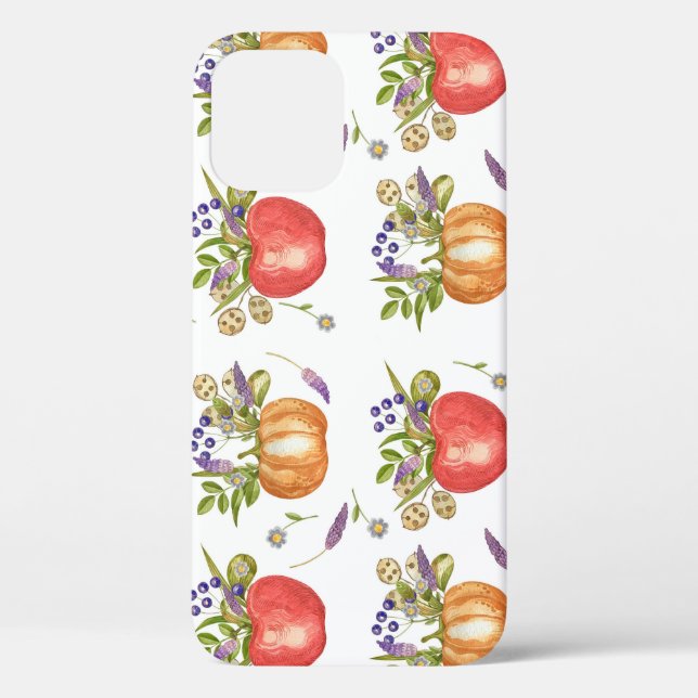 Autumn Watercolor, Seamless Composition. Case-Mate iPhone Case (Back)