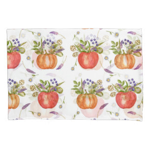 Autumn Watercolor, Seamless Composition. Pillowcase