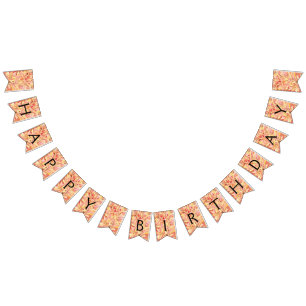 Autumn watercolour leaves bunting flags